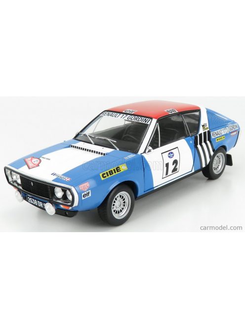 Solido - Renault R17 Gordini N 12 Winner Rally Press On Regardless 1974 J.L.Therier - C.Delferrier Blue White Red