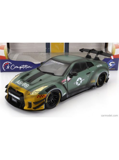 Solido - Nissan Gt-R (R35) Type 2 Liberty Walk Lb Works Coupe 2018 Military Green Yellow