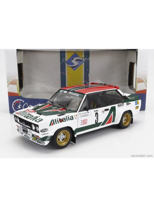 Solido - Fiat 131 Abarth Alitalia N 3 3Rd Rally Montecarlo 1979 M.Alen - I.Kivimaki White Red Green