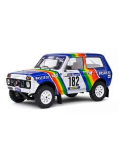   Solido - LADA NIVA N 182 RALLY PARIS-DAKAR 1984 JEAN PIERRE JABOUILLE - MICHEL SARDOU WHITE BLUE