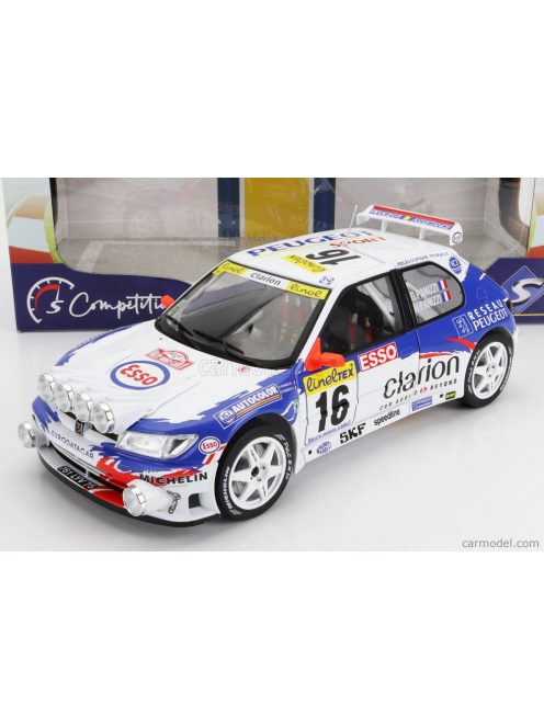 Solido - Peugeot 306 Maxi (Night Version) N 14 10Th Rally Montecarlo 1998 F.Delecour - D.Grataloup White Blue