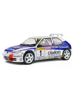   Solido - PEUGEOT 306 MAXI N 1 2nd RALLY MONTECARLO 1996 FRANCOIS DELECOUR - HERVE SAUVAGE WHITE BLUE