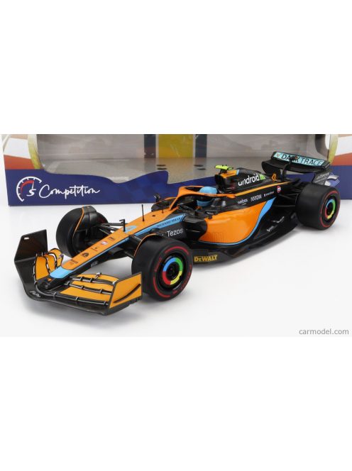 Solido - Mclaren F1 Mcl36 Mercedes Team Mclaren N 4 3Rd Emilia Romagna Italy Gp 2022 Lando Norris Orange Light Blue