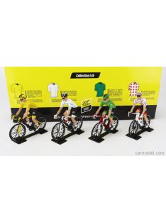   Solido - Figures Set 4X Ciclista - Cyclist - Maglia Gialla - Yellow Jersey - Maglia A Pois - Pois Jersey - Maglia Verde - Green Jersey - Maglia Bianca - White Jersey - Tour De France 2022 Various