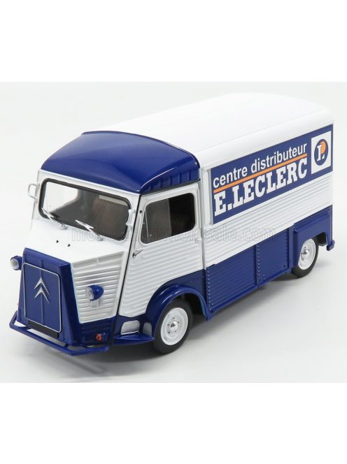 Solido - CITROEN TYPE-HY VAN CENTRE DISTRIBUTEUR E-LECLERC 1969 WHITE BLUE