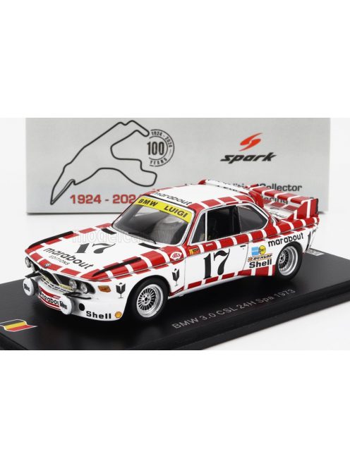 Spark - BMW 3.0 CSL TEAM LUIGI RACING N 17 24h SPA 1973 JEAN XHENCEVAL - WILLY BRAILLARD RED WHITE