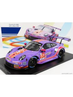   Spark-Model - Porsche 911 991-2 Rsr 4.0L Team Project-1 N 57 24H Le Mans 2020 J.Bleekemolen - F.Fraga - B.Keating Purple Orange