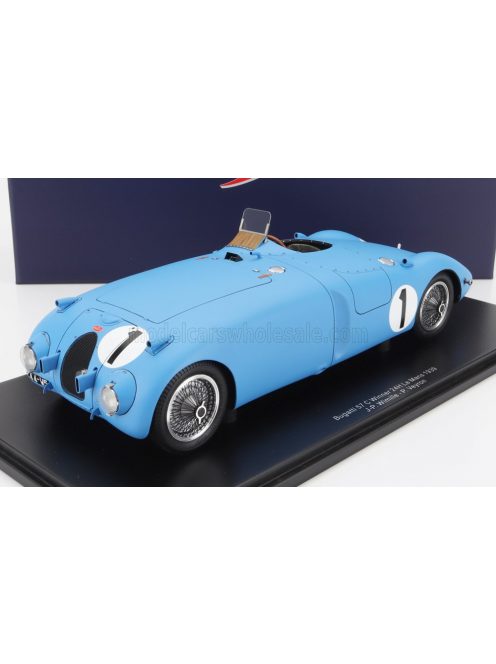 Spark - BUGATTI 57C TANK SPIDER N 1 WINNER 24h LE MANS 1939 J.P.WIMILLE - P.VEYRON MATT BLUE