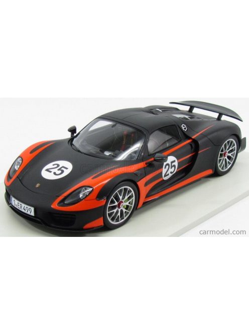 Spark-Model - Porsche 918 Spider N 25 Weissach Package 2013 Matt Black Orange