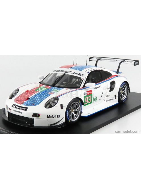 Spark-Model - Porsche 911 991 Rsr 4.0- Flat-6 Team Porsche Gt N 93 24H Le Mans 2019 N.Tandy - E.Bamber - P.Pilet White