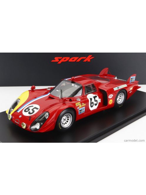 Spark-Model - Alfa Romeo T33/2 1996Cc V8 Team Vds Racing N 65 24H Le Mans 1968 S.Trosch - K.Von Wendt - Con Vetrina - With Showcase - Special Box Red