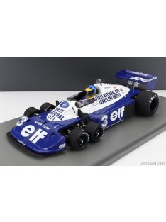   Spark-Model - Tyrrell F1 P34 Elf N 3 German Gp 1977 Ronnie Peterson - Con Vetrina - With Showcase - Special Box Blue White