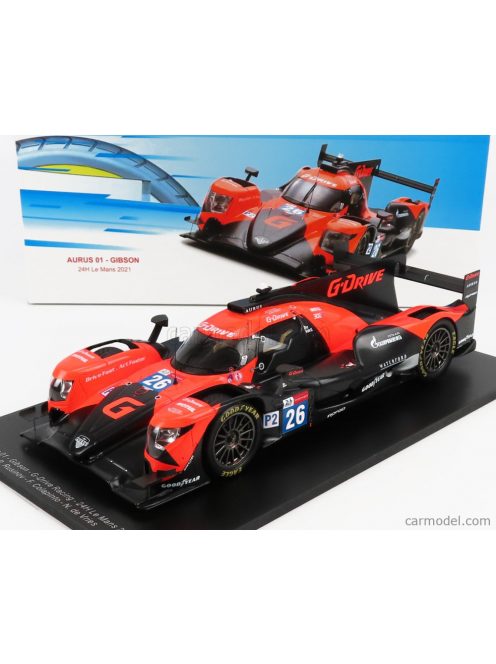 Spark-Model - Aurus Gibson 07 Gk428 4.2L V8 Team G-Drive Racing N 26 24H Le Mans 2021 F.Colapinto - R.Rusinov - N.De Vries Orange Black