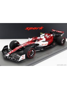   Spark-Model - Alfa Romeo F1  C42 Team Orlen Racing N 24 Bahrain Gp 2022 Guanyu Zhou - Con Vetrina - With Showcase - Special Box White Red Met