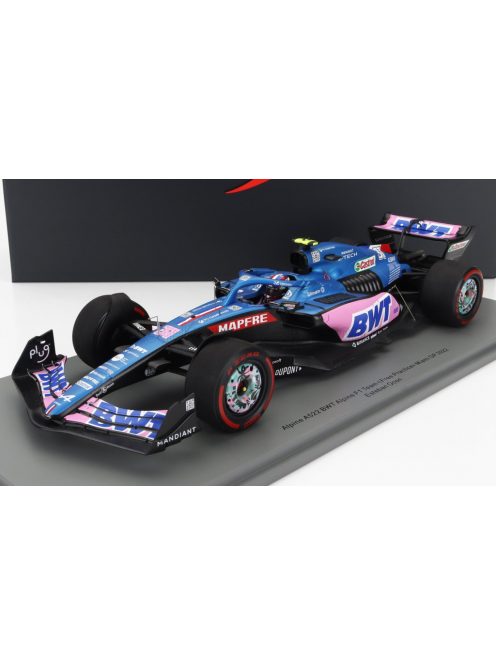 Spark - ALPINE F1 A522 TEAM ALPINE BWT N 31 MIAMI GP 2022 ESTEBAN OCON - CON VETRINA - WITH SHOWCASE - SPECIAL BOX BLUE PINK