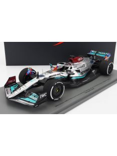   Spark - MERCEDES GP F1 W13E TEAM MERCEDES-AMG PETRONAS F1 N 63 MIAMI GP 2022 GEORGE RUSSEL - CON VETRINA - WITH SHOWCASE - SPECIAL BOX SILVER GREEN