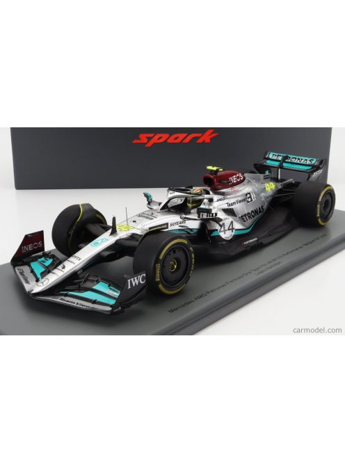 Spark-Model - Mercedes Gp F1 W13E Team Mercedes-Amg Petronas F1 N 44 Belgium Gp 2022 Lewis Hamilton - Con Vetrina - With Showcase Silver Green