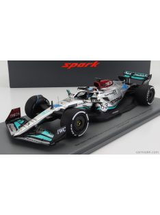   Spark-Model - Mercedes Gp F1 W13E Team Mercedes-Amg Petronas F1 N 63 4Th Belgium Gp 2022 George Russel - Con Vetrina - With Showcase Silver Green