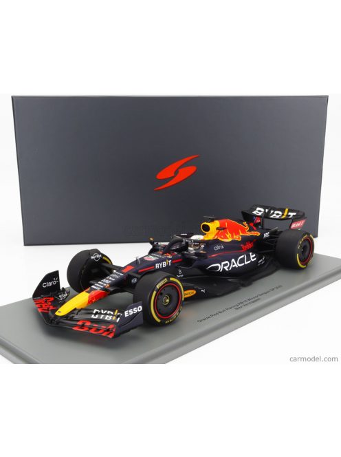 Spark-Model - Red Bull F1  Rb18 Team Oracle Red Bull Racing N 1 Winner Belgium Gp World Champion 2022 Max Verstappen Matt Blue Yellow Red