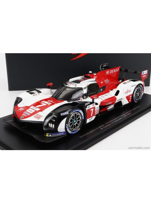 Spark-Model - Toyota Gr010 3.5L Turbo Hybrid V6 Team Toyota Gazoo Racing N 7 2Nd 24H Le Mans 2022 M.Conway - K.Kobayashi - J.M.Lopez - Con Vetrina - With Showcase White Red Grey