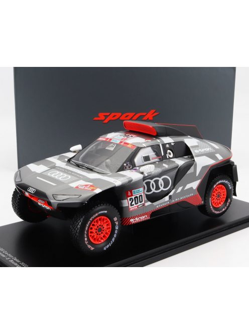 Spark - AUDI Q E-TRON RS TEAM AUDI SPORT N 200 RALLY DAKAR 2022 S.PETERHANSEL - E.BOULANGER GREY SILVER BLACK