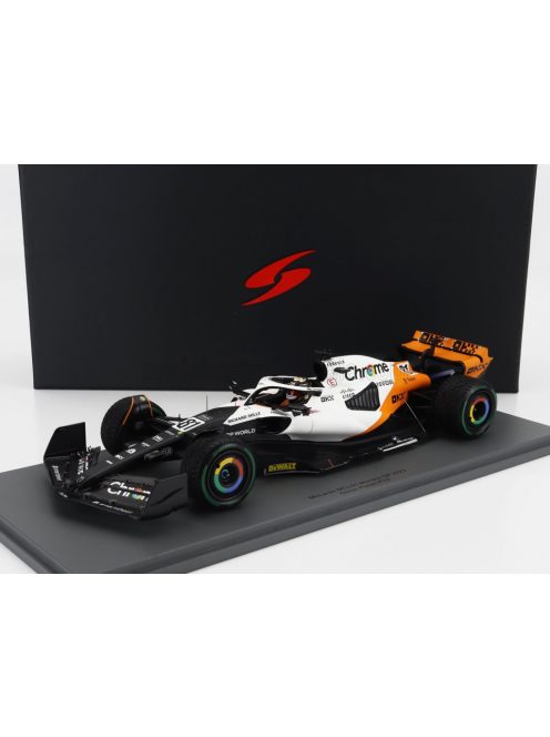 Spark - McLAREN F1  MCL60 TEAM McLAREN N 81 MONACO GP 2023 OSCAR PIASTRI WHITE ORANGE BLACK