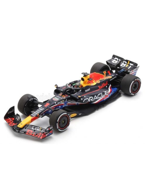 Spark - RED BULL F1  RB19 TEAM ORACLE RED BULL RACING N 1 WORLD CHAMPION WINNER AUSTIN USA GP 2023 MAX VERSTAPPEN MATT BLUE