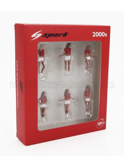 Spark - FIGURES SET 6X GRID GIRLS 2000s PINK RED WHITE