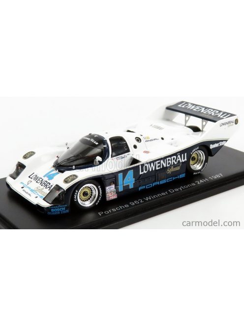 Spark-Model - Porsche 962 N 14 Winner 24H Daytona 1987 A.Imperatori - C.Robinson - D.Bell - A.Unser Jr. White Blue