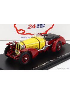   Spark-Model - Alfa Romeo 8C 2300Mm 2.3L Supercharged Team Soc. Anon. Alfa Romeo N 11 Winner 24H Le Mans 1933 T.Nuvolari - R.Sommer Red Yellow