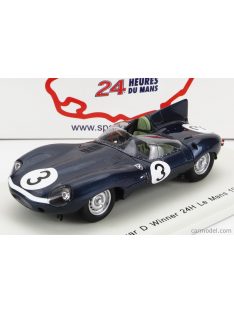   Spark-Model - Jaguar D-Type Team Ecurie Ecosse N 3 Winner 24H Le Mans 1957 R.Flockhart - I.Bueb Blue Met