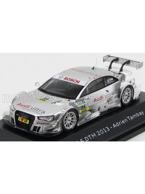 Spark - AUDI A5 RS5 TEAM AUDI SPORT ABT AUTO TEST N 24 SEASON DTM 2013 ADRIEN TAMBAY  SILVER WHITE