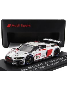   Spark - AUDI R8 LMS GT3 TEAM AUDI SPORT CAR COLLECTION N 22 24h NURBURGRING 2023 LUCA ENGSTLER - MAX HOFER - GILLES MAGNUS - DENNIS MARSCHALL SILVER RED