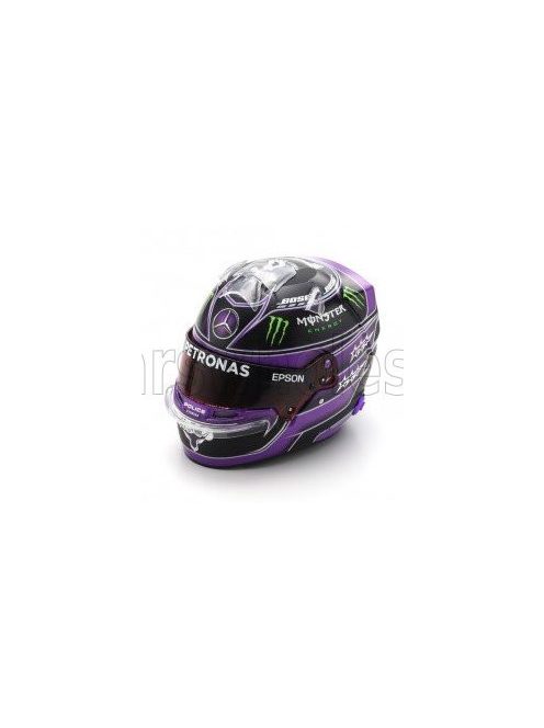 Spark - BELL HELMET CASCO HELMET F1 LEWIS HAMILTON WORLD CHAMPION TEAM MERCEDES AMG PETRONAS W11 N 44 WINNER TURKISH GP 2020 - 7 TIME WORLD CHAMPION PURPLE MET BLACK