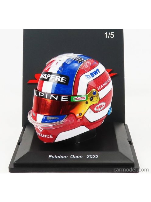 Spark-Model - Bell Helmet F1 Casco Helmet Renault A522 Team Alpine Bwt N 31 Season 2022 Esteban Ocon Red White