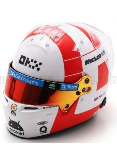   Spark - BELL HELMET F1  CASCO HELMET McLAREN MCL60 TEAM McLAREN N 4 MONACO GP 2023 LANDO NORRIS WHITE RED