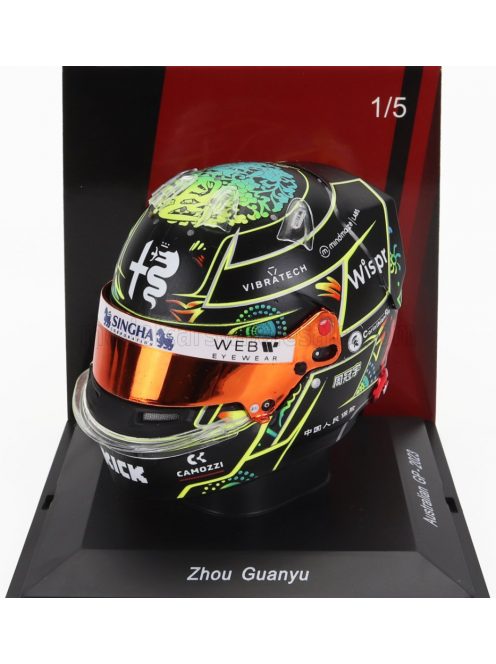 Spark - BELL HELMET F1  CASCO HELMET 2023 ALFA ROMEO C43 TEAM STAKE N 24 AUSTRALIAN GP 2023 GUANYU ZHOU BLACK YELLOW