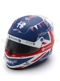   Spark - BELL HELMET F1  CASCO HELMET ALFA ROMEO C43 TEAM STAKE N 77 BRITISH GP 2023 VALTTERI BOTTAS BLUE RED WHITE