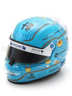   Spark - BELL HELMET F1  CASCO HELMET ALFA ROMEO C43 TEAM STAKE N 77 BELGIUM GP 2023 VALTTERI BOTTAS LIGHT BLUE