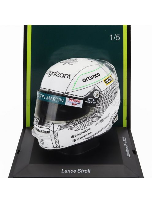 Spark - BELL HELMET F1  CASCO HELMET ASTON MARTIN AMR23 TEAM ARAMCO COGNIZANT N 18 JAPAN GP 2023 LANCE STROLL WHITE