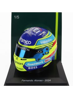   Spark - BELL HELMET CASCO HELMET F1 FERNANDO ALONSO TEAM ASTON MARTIN ARAMCO COGNIZANT N 14 SEASON 2024 YELLOW BLUE