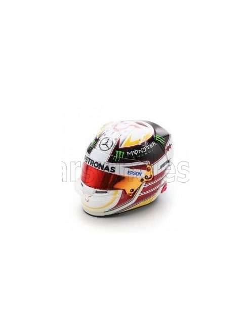 Spark - BELL HELMET CASCO HELMET F1 LEWIS HAMILTON WORLD CHAMPION TEAM AMG PETRONAS W06 N 44 WINNER USA GP 2015 WHITE PURPLE