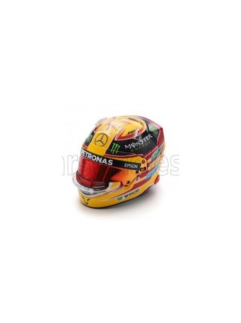 Spark - BELL HELMET CASCO HELMET F1 LEWIS HAMILTON WORLD CHAMPION TEAM AMG PETRONAS W08 N 44 WINNER MEXICO GP 2017 YELLOW