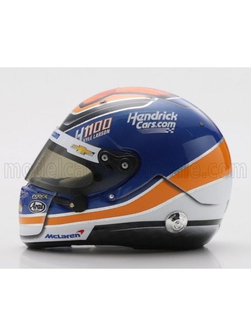 Spark - ARAI HELMET CASCO HELMET KYLE LARSON TEAM ARROWS McLAREN H1100 NASCAR CUP SERIES SEASON 2024 BLUE ORANGE WHITE