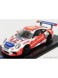   Spark-Model - Porsche 911 991 Gt3 N 7 Porsche Carrera Cup Australian Champion 2018 J.Evans White Orange