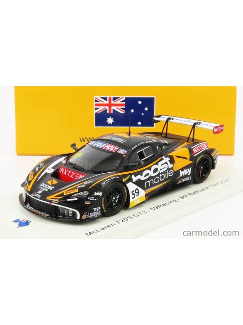 Spark-Model - Mclaren 720S Team 59Racing N 59 12H Bathurst 2020 D.Storey - F.Ross - M.Kodric Black Yellow