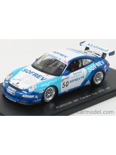   Spark-Model - Porsche 911 997 N 50 Team Sofrev - Asp Carreracup 2008 Vip Fabien Barthez White Blue