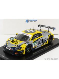   Spark-Model - Audi R8 Lms Gt3 Team Tece Rutronik Racing N 11 Adac Gt Masters Oschersleben 2021 E.Erhart - P.Kaffer Yellow Matt Grey