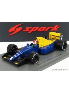   Spark-Model - Tyrrell F1 018 N 4 Belgium Gp 1989 J.Herbert Blue Yellow