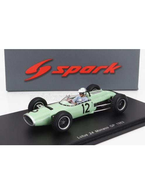 Spark - LOTUS F1  24 N 12 MONACO GP 1963 JIM HALL VERY LIGHT GREEN